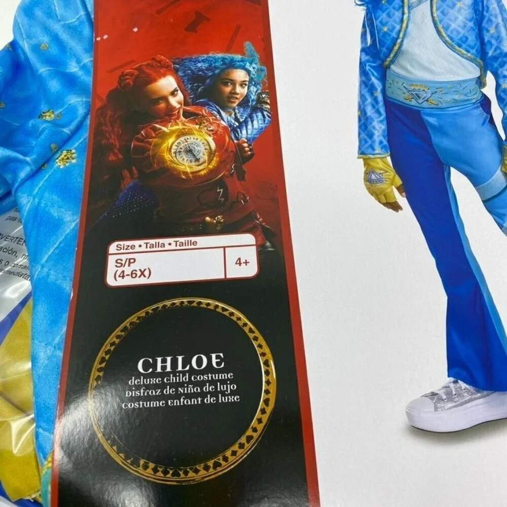 Disguise Kids' Disney Descendants 4 Chloe Deluxe Halloween Costume Size Small - Picture 6 of 10